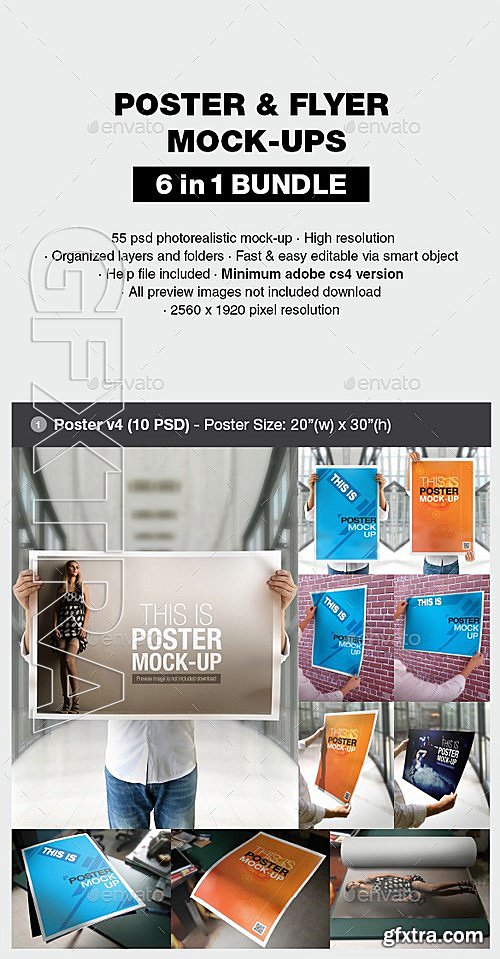 GraphicRiver - Poster & Flyer Mock-up Bundle 13321127