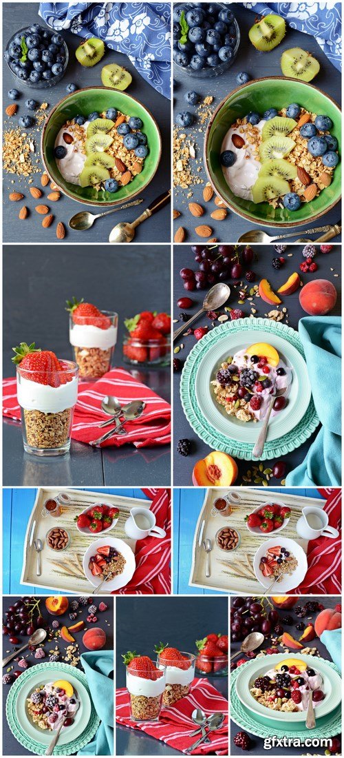 Tasty and healthy breakfast - 9xUHQ JPEG