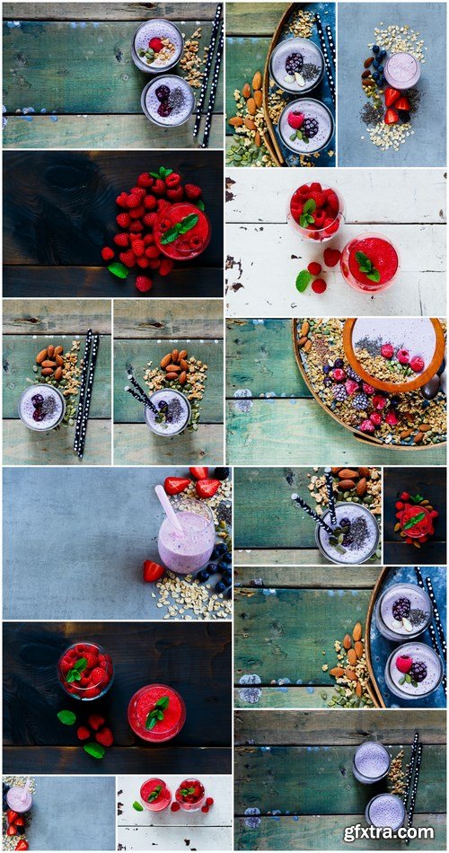 Healthy berry smoothie - 16xUHQ JPEG