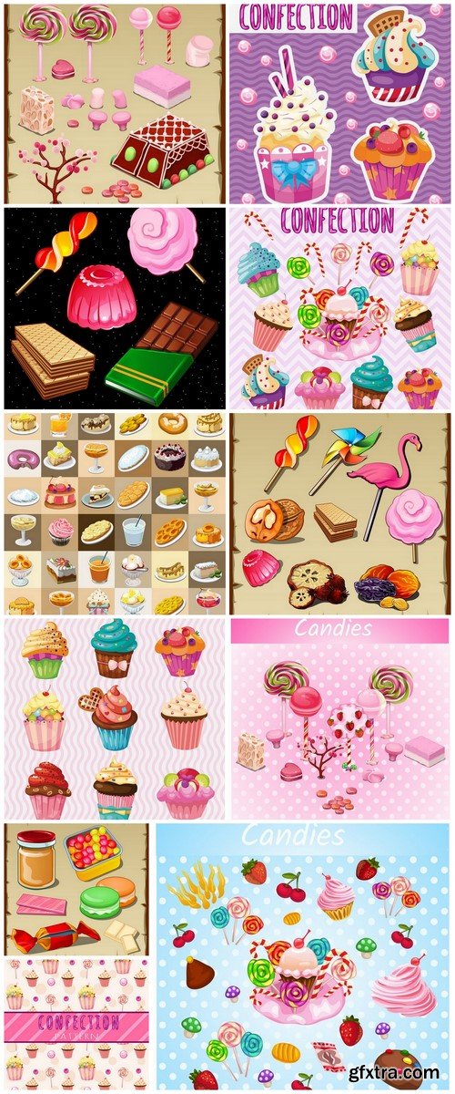 Confection - 11xEPS Vector Stock