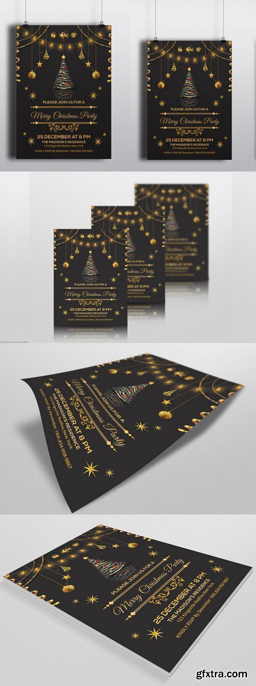 CM - Golden Christmas Invitation -V118 438040