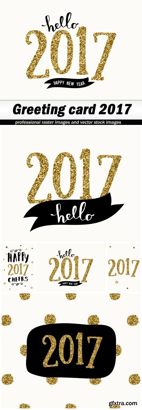 Greeting card 2017 - 5 EPS