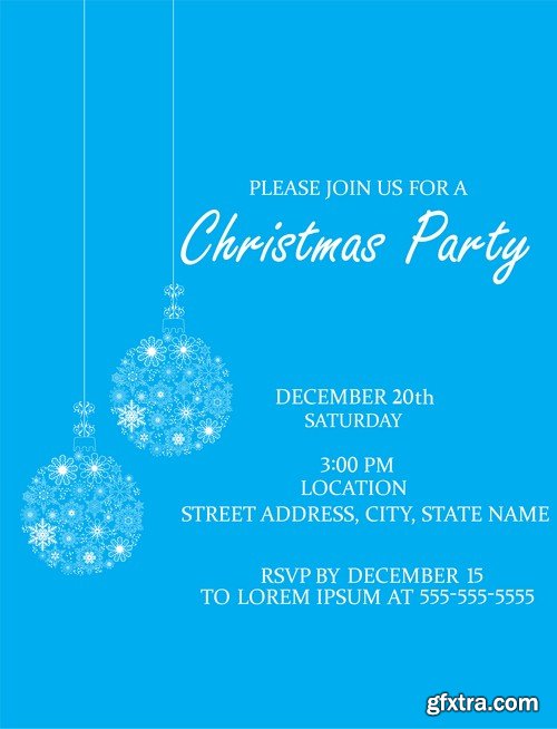 Christmas party invitation - 8 EPS