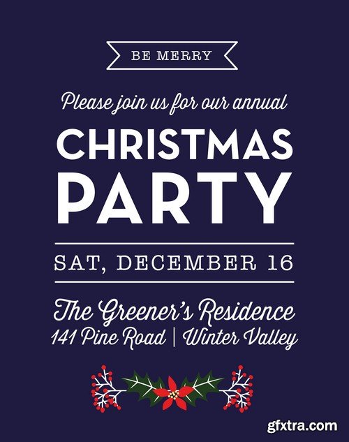 Christmas party invitation - 8 EPS