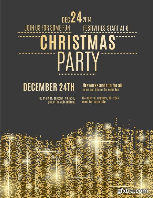 Christmas party invitation - 8 EPS