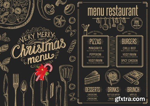 Christmas menu - 7 EPS