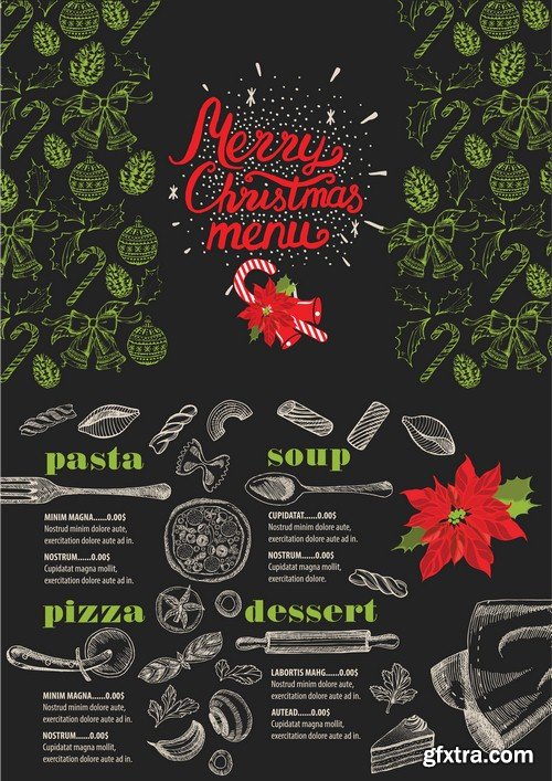 Christmas menu - 7 EPS