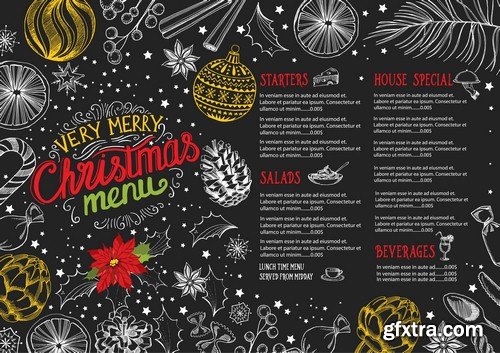 Christmas menu - 7 EPS