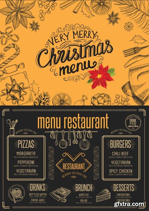 Christmas menu - 7 EPS