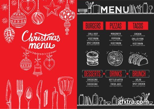 Christmas menu - 7 EPS