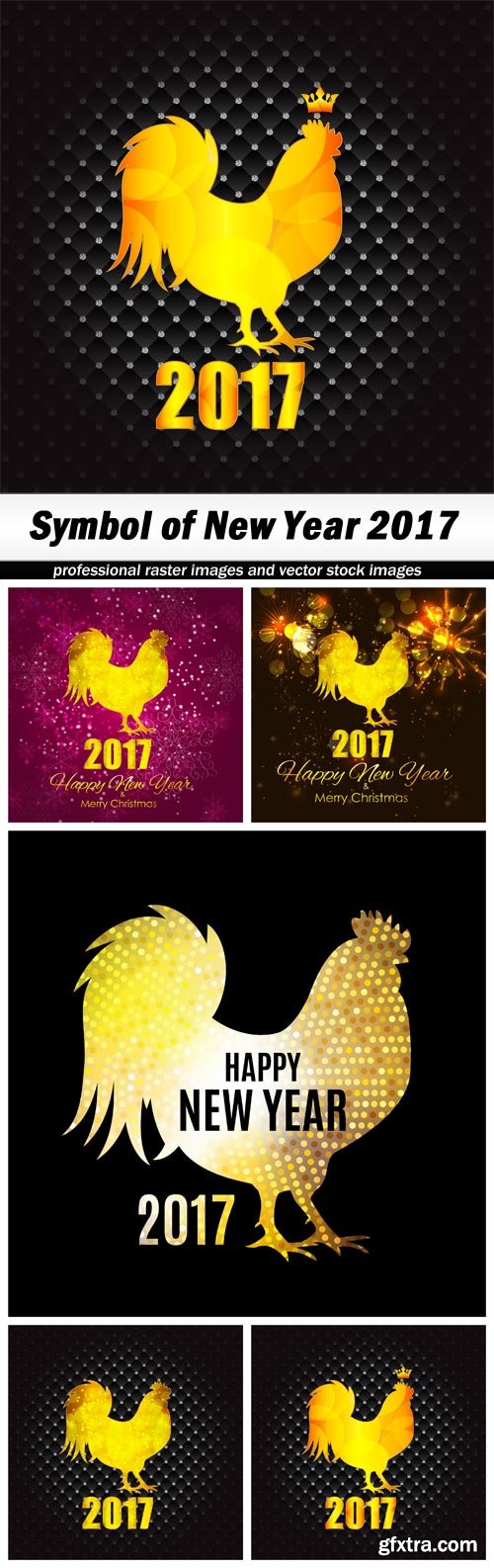 Symbol of New Year 2017 - 5 EPS