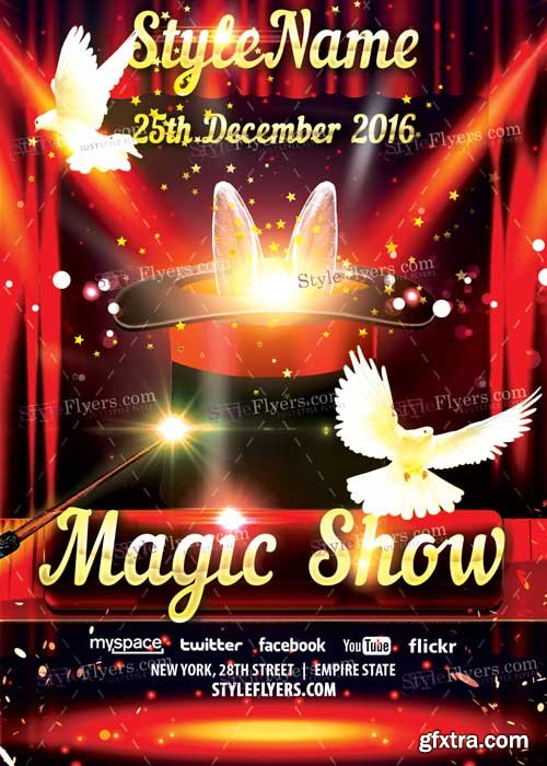 Magic Show V9 PSD Flyer Template