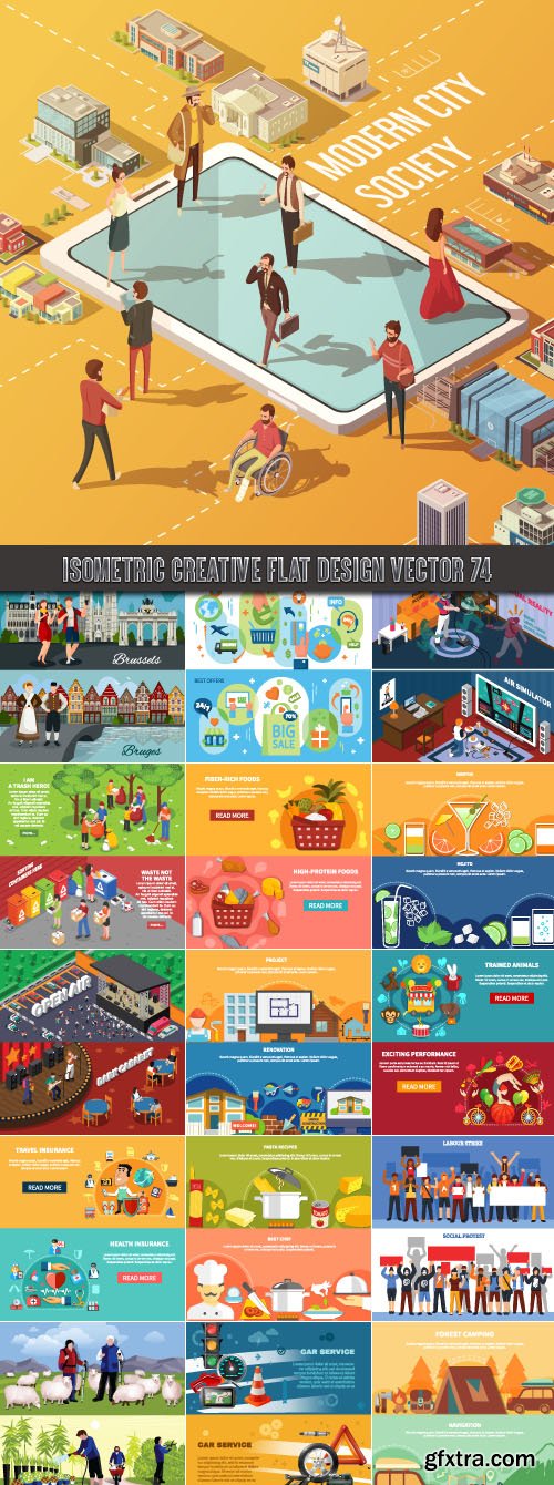 Isometric creative flat design vector 74