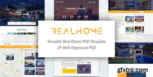 ThemeForest - RealHome - Versatile Real Estate PSD Template 19036021