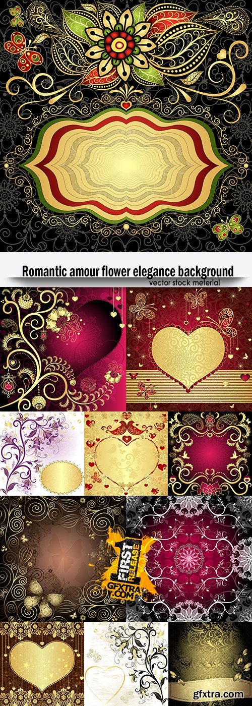 Romantic amour flower elegance background