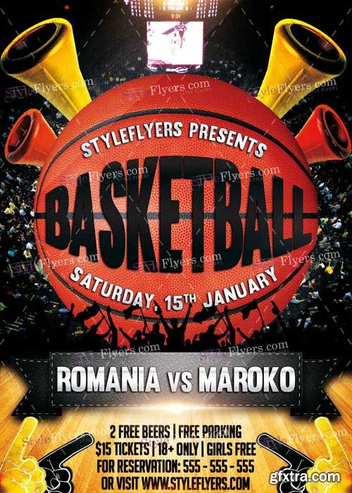 Basketball V20 PSD Flyer Template