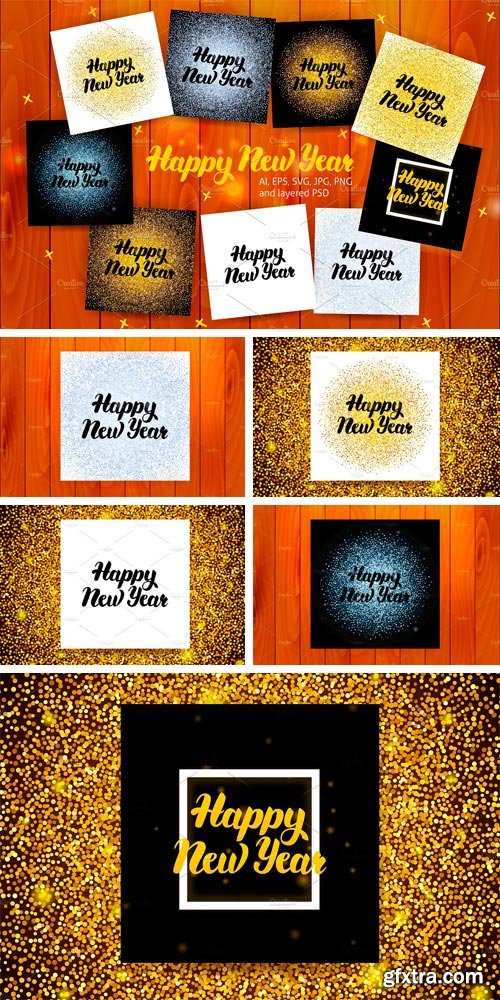 CM 1108981 - Happy New Year Lettering Posters