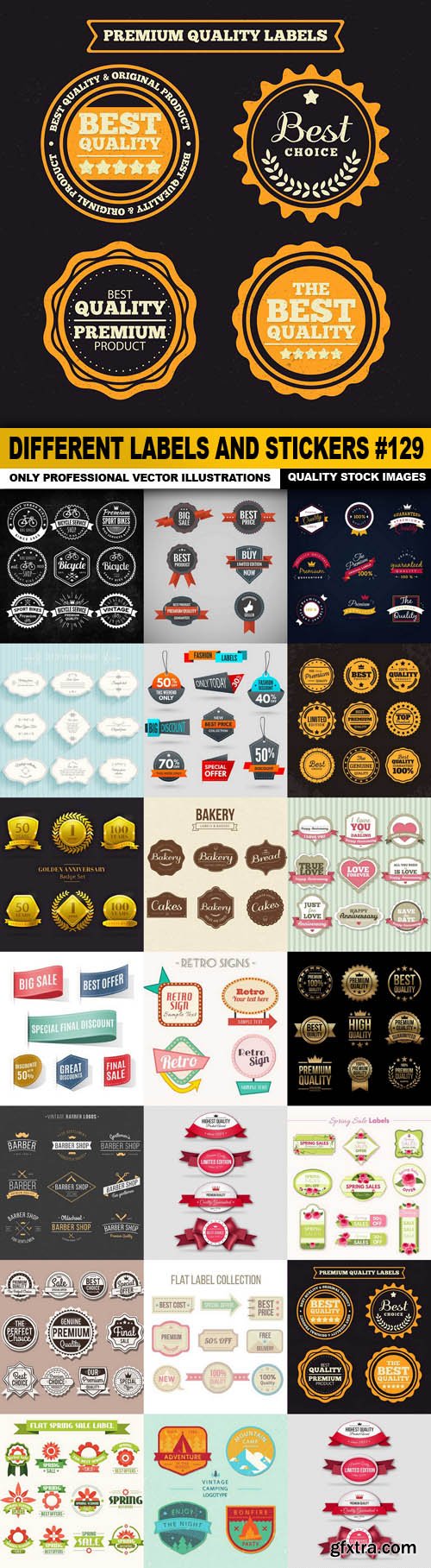 Different Labels And Stickers #129 - 20 Vector