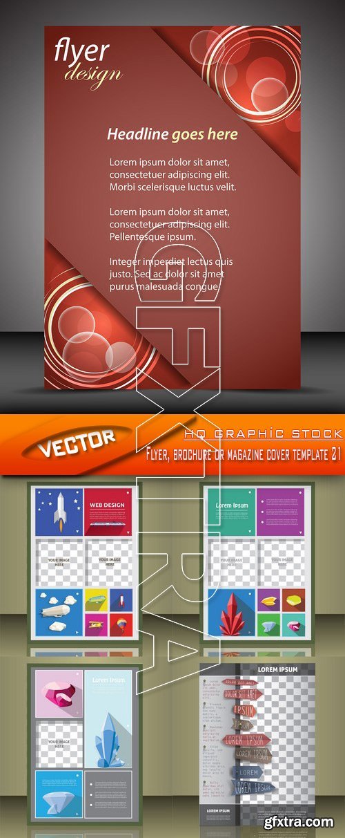 Stock Vector - Flyer, brochure or magazine cover template 21