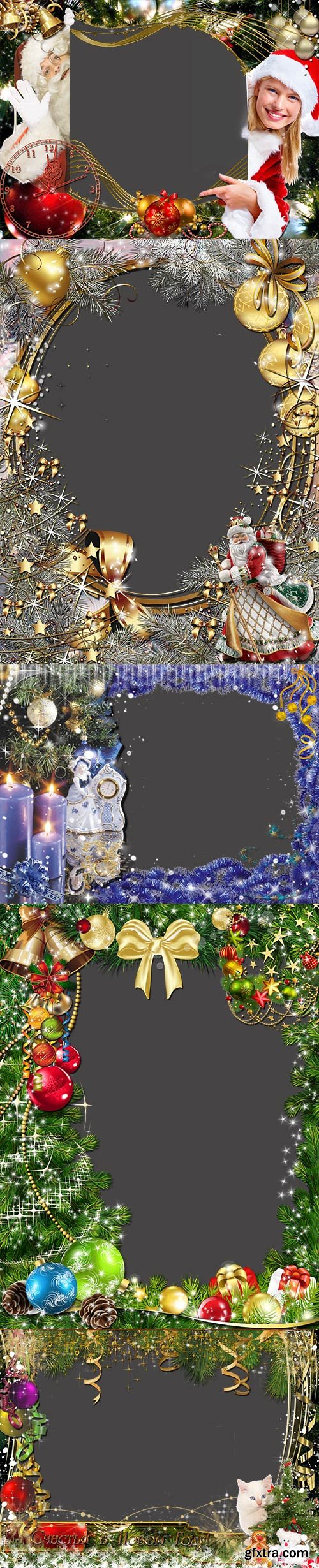 Collection of Christmas frames PNG - 2