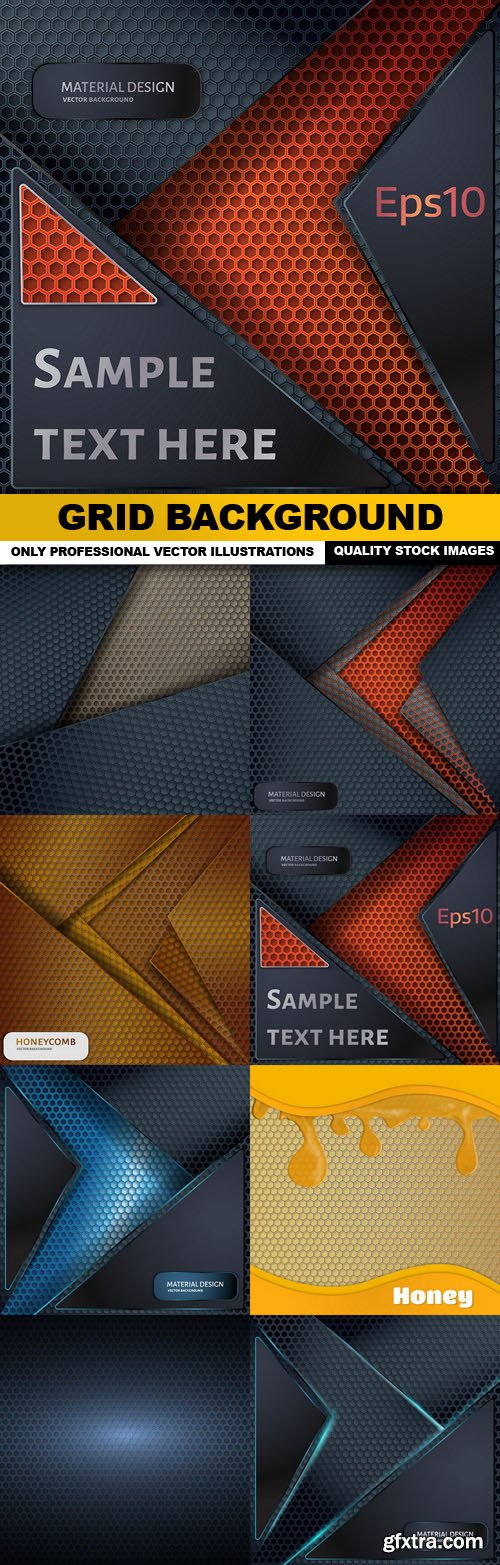 Grid Background - 8 Vector