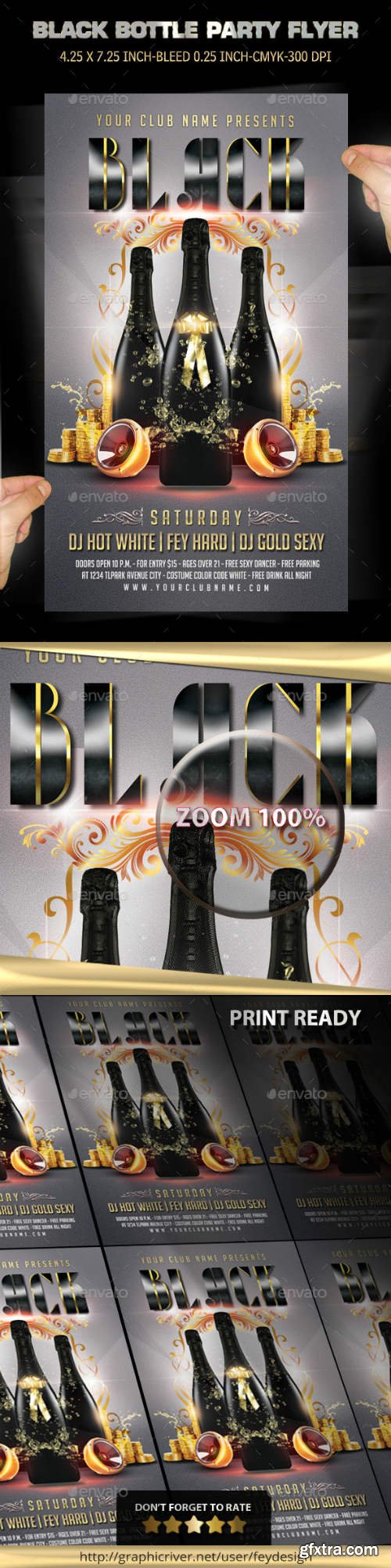 GR - Black Bottle Party Flyer 9982907