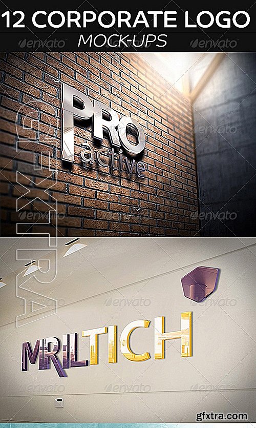 GraphicRiver - 12 Corporate Logo Mockup 8321519