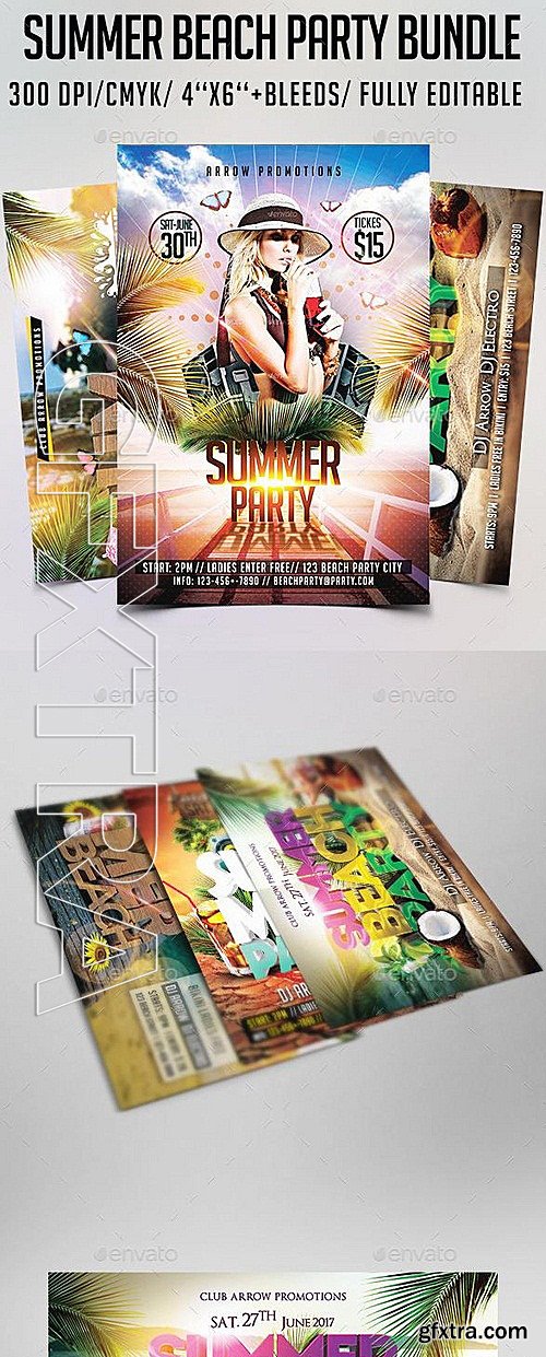 GraphicRiver - Summer Beach Party Flyer Bundle 12253467