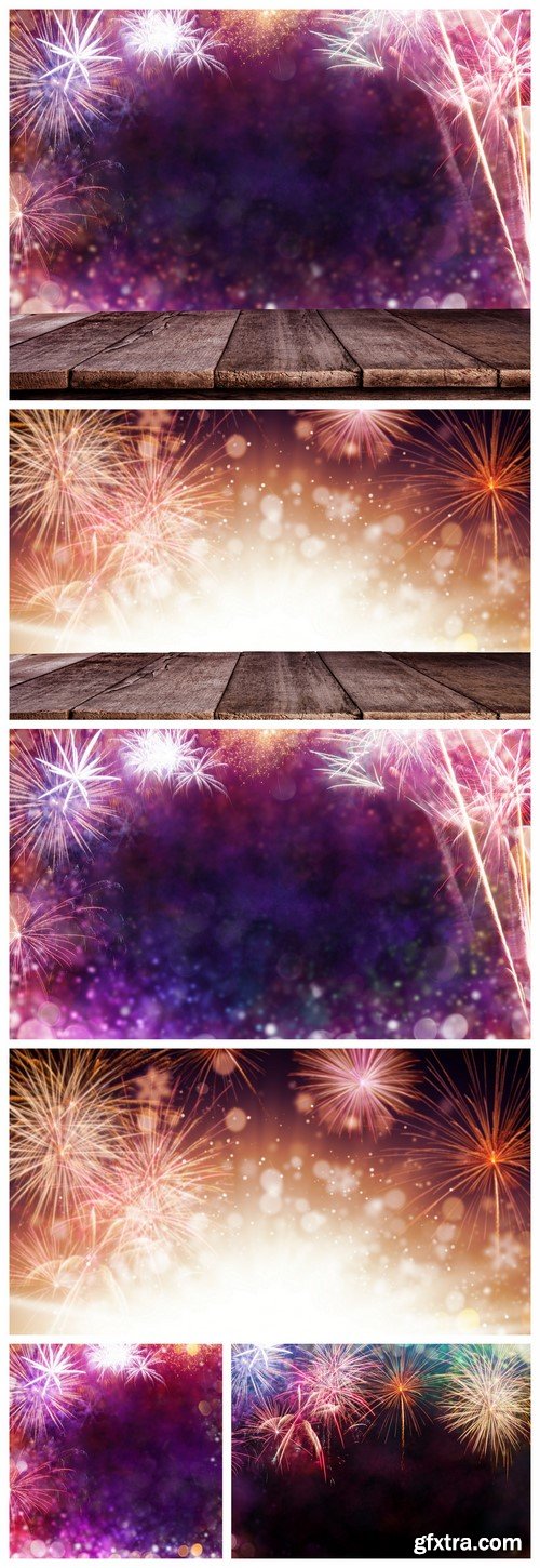 Abstract firework background with free space for text 6X JPEG