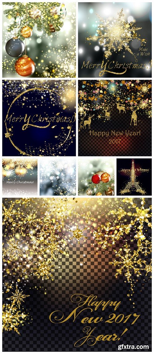 Festive background greeting card Christmas and New Year 2017 9X JPEG