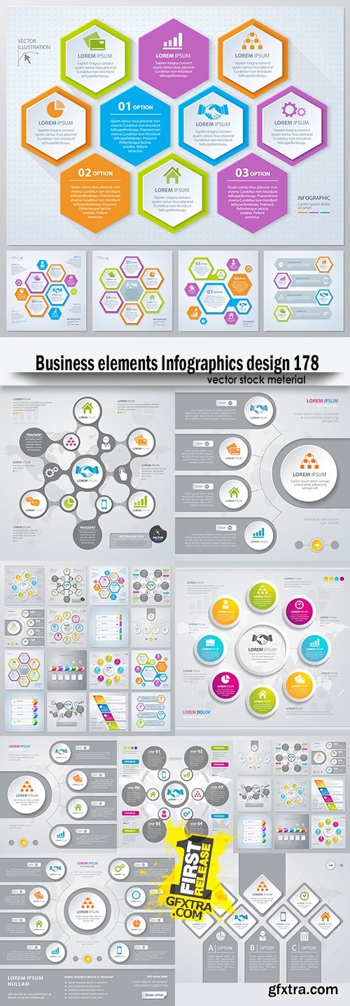 Business elements Infographics design 178