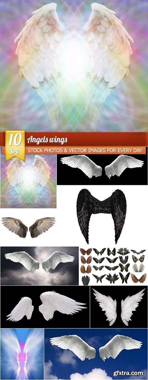 Angels wings, 10 x UHQ JPEG