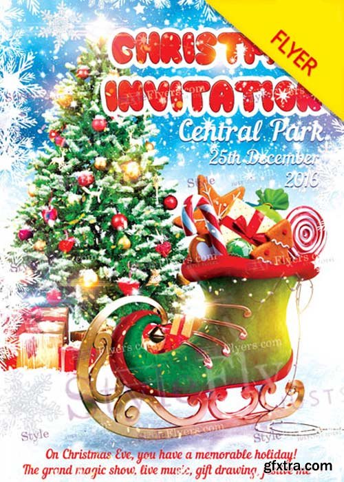 Christmas Invitation V2 PSD Flyer Template