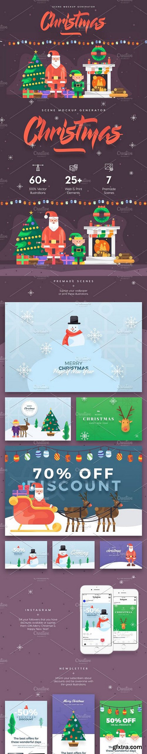 CM - Christmas New Year Vector + BONUS 1104248