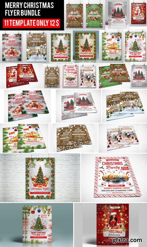 CM - Merry Christmas Flyer Bundle 475832