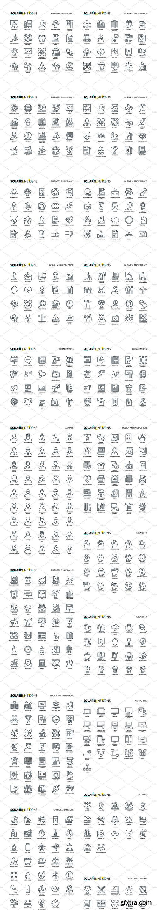 CM - Square line icons 972944 - $58