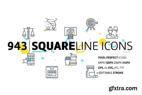 CM - Square line icons 972944 - $58