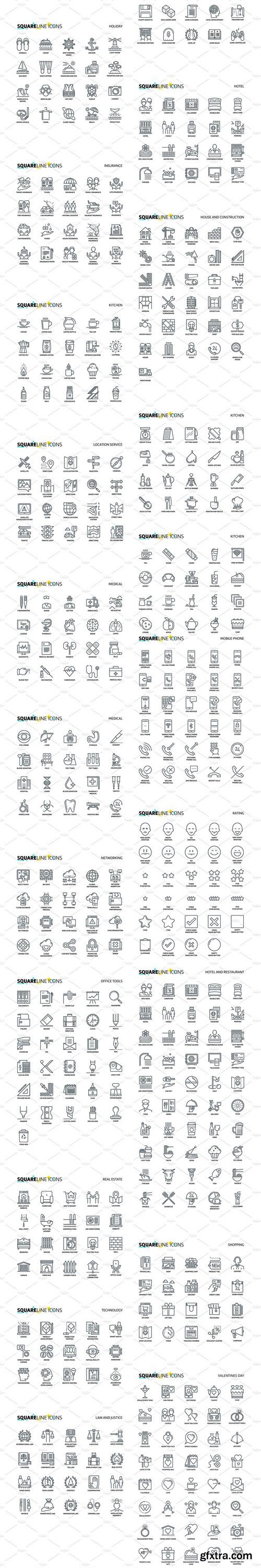 CM - Square line icons 972944 - $58