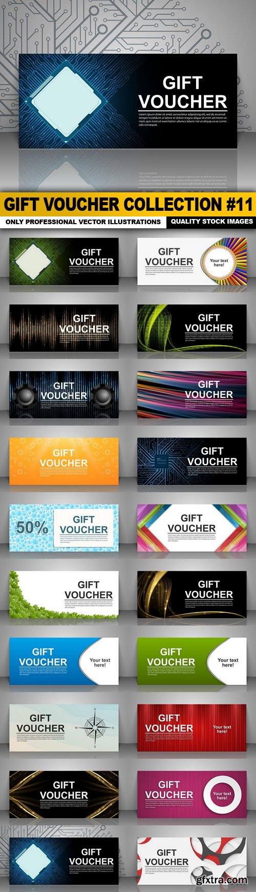 Gift Voucher Collection #11 - 20 Vector