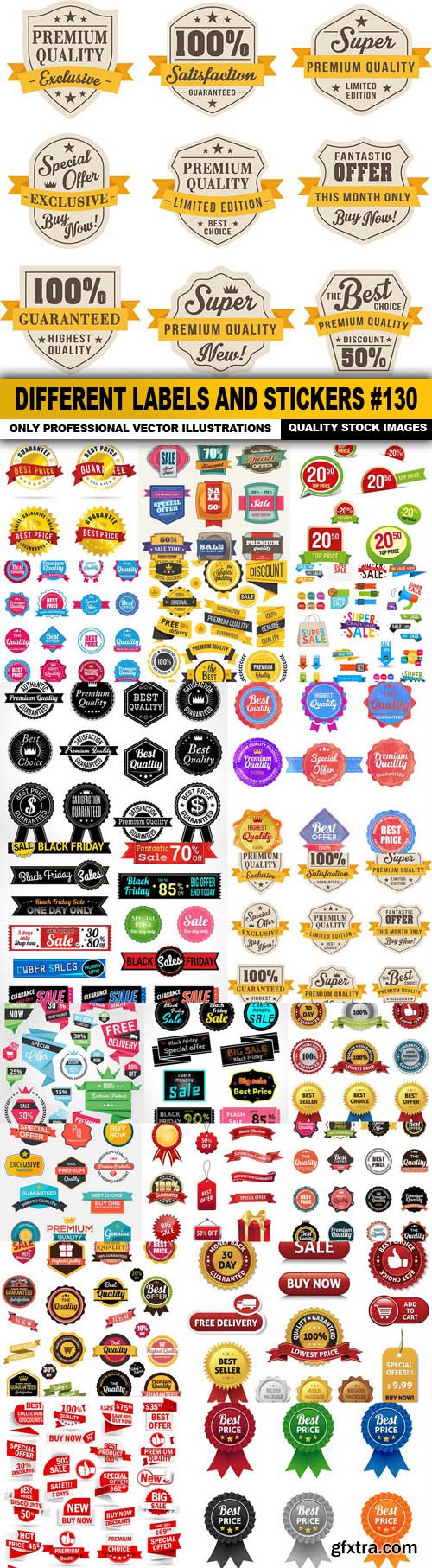 Different Labels And Stickers #130 - 20 Vector