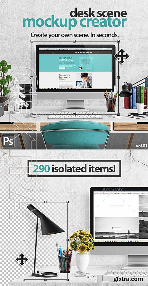 GraphicRiver - Desk Scene Mock-Up Creator 12948098