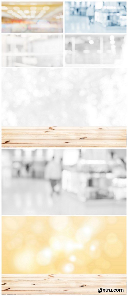 Abstract white and gray bokeh lights background with motion blur 7X JPEG