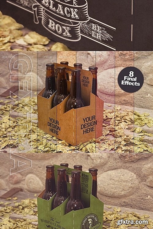 CM - 6 Pack Beer Box Mockup 1122928