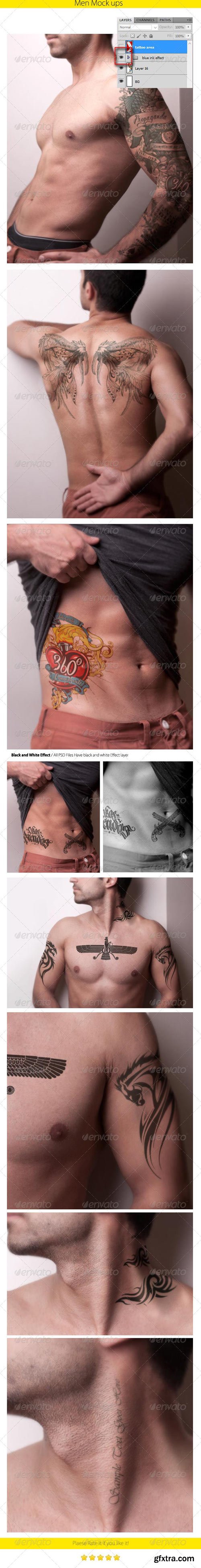 GraphicRiver - Tattoo Mock-up Bundle (Men & Women) - 7894297