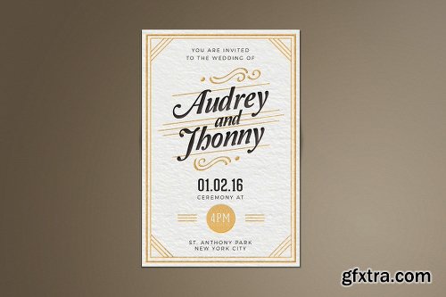 Simple Elegant Wedding Invitation