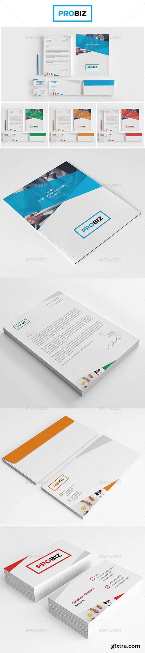 Graphicriver ProBiz – Business and Corporate Stationery 19032401