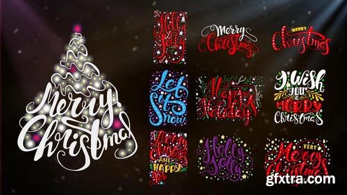 10 Christmas Lettering After Effects Templates