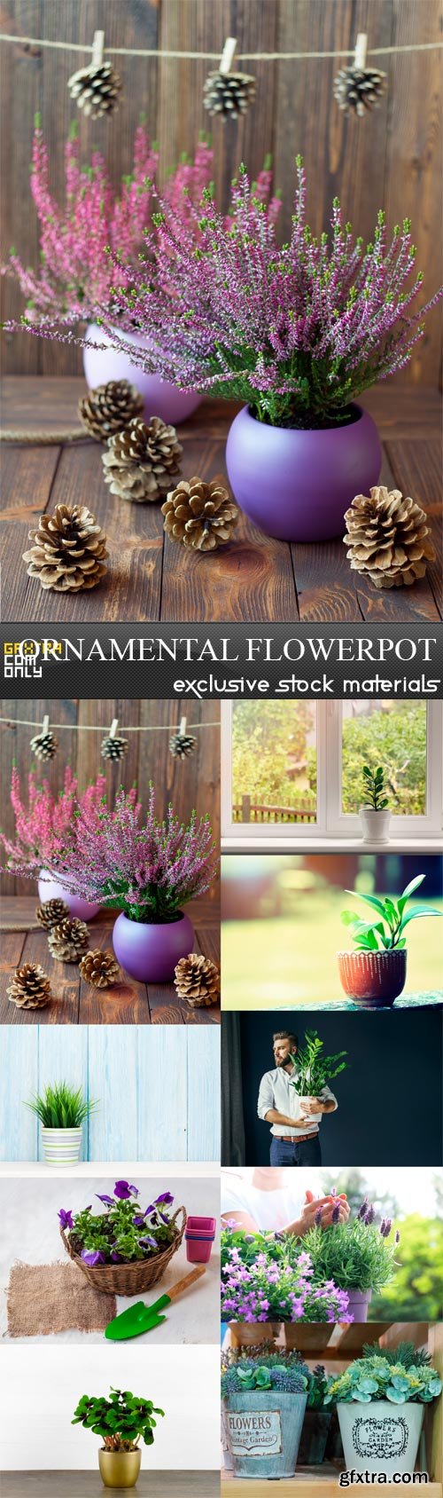 Ornamental Flowerpot - 9 x JPEGs