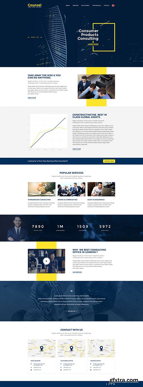 PSD Web Template - Counsel - Business Landing Page Theme