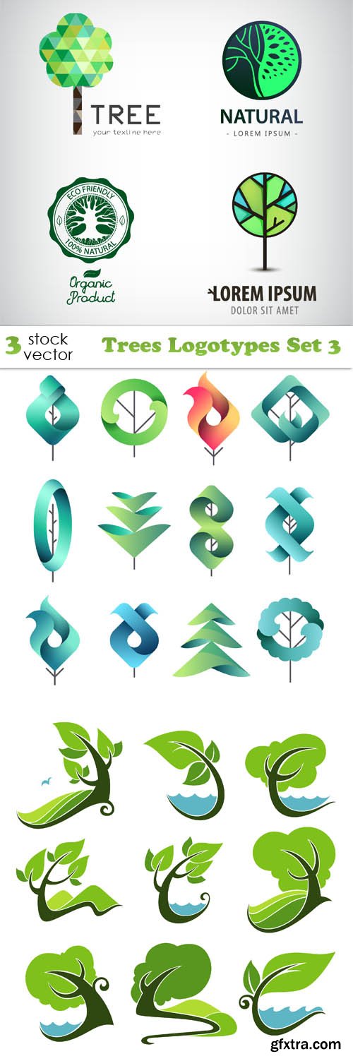 Vectors - Trees Logotypes Set 3